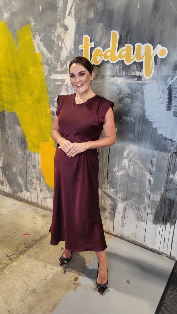 Woman modeling a dress on the Today Show