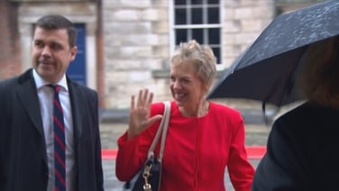 Labour Party leader Ivana Bacik arrives at Dublin Castle
