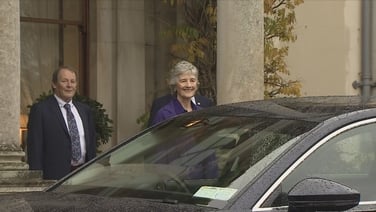 Catherine Connolly departs for inauguration ceremony at Dublin Castle