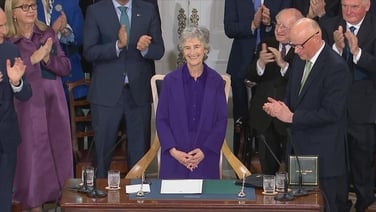 The moment Catherine Connolly becomes the tenth President of Ireland