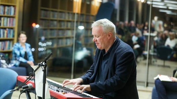 Conor Lenihan performs at the launch of the 2025 Sunday Miscellany anthology