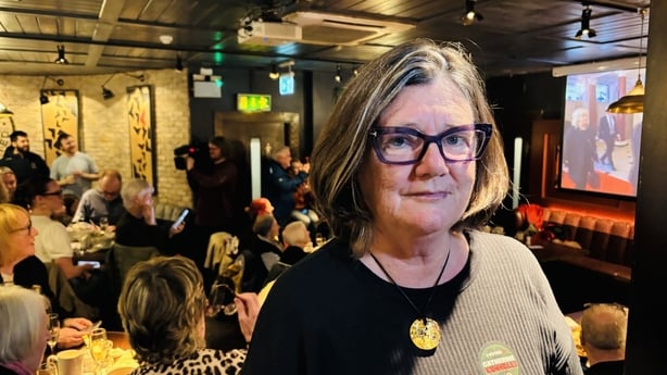 Friends and supporters of Catherine Connolly gathered in Galway to watch today's inauguration on television.