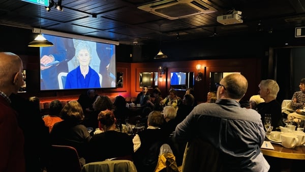 A crowd gathered in a Galway pub to watch the presidential inauguration