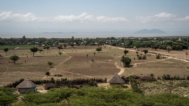 A picture of Lake Dembel, in Ethiopia's Central Rift Valley