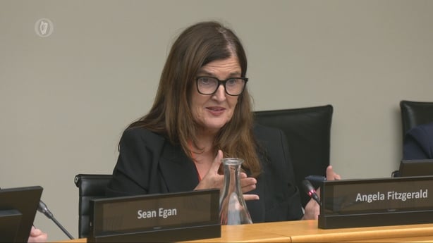 HIQA Chief Angela Fitzgerald speaking to an Oireachtas committee