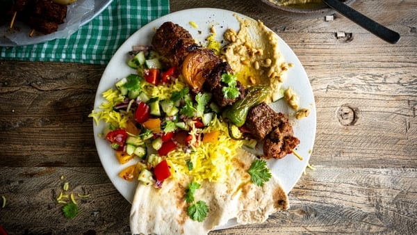 Kebab Plate with Shirazi Salad