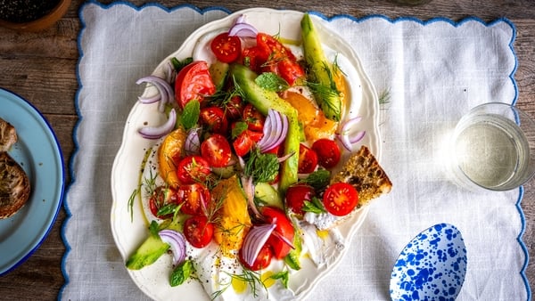 Whipped Feta Greek Salad