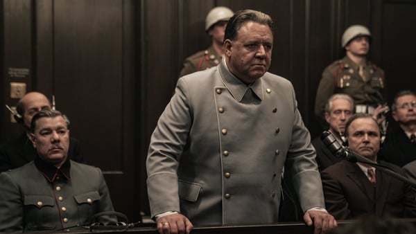Russell Crowe as Hermann Göring in the dock in Nuremberg