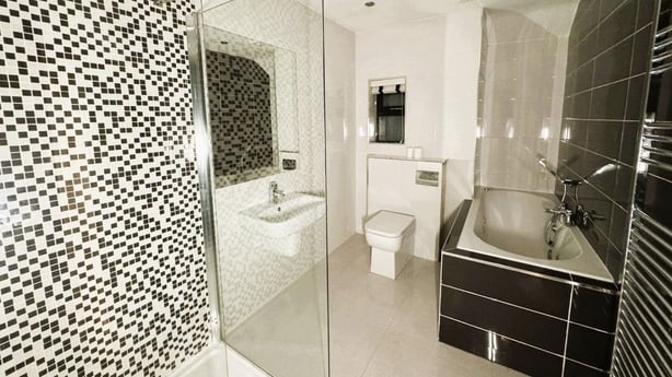 The bathroom of seized home of gangland criminal James Gately
