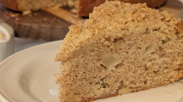 A slice of apple cake