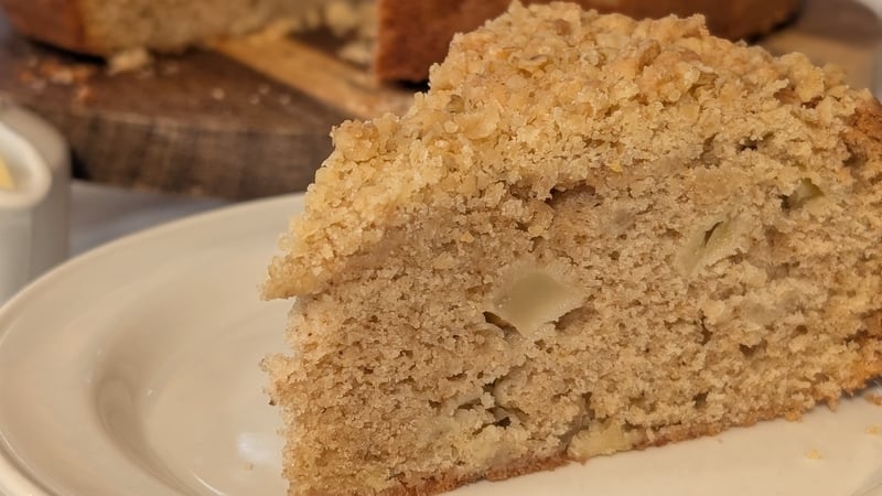 Shane Smith's apple crumble cake with a whiskey custard
