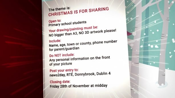 A poster with rules for entry to the news2day Christmas Art Competition