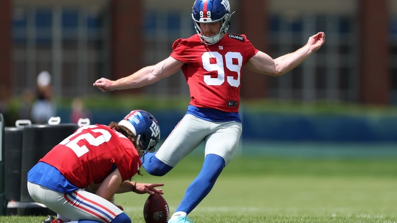 Jude McAtamney is determined to get another chance as the New York Giants kicker