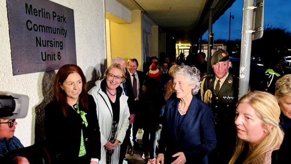 President Catherine Connolly meets people at at Merlin Park Community Nursing Unit