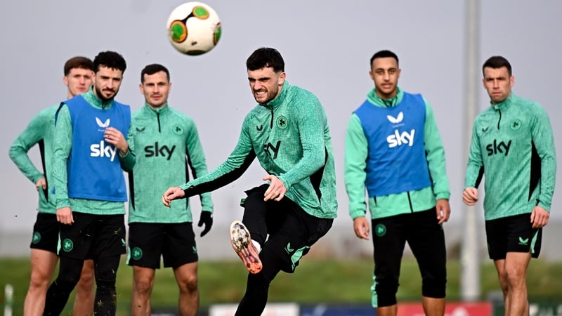 12 November 2025; Troy Parrott during a Republic of Ireland training session at the FAI National Training Centre in Abbotstown, Dublin. Photo by Stephen McCarthy/Sportsfile