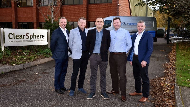 Liam Nagle (incoming Non-Executive Chair of ClearSphere), Michael Buckley (ClearSphere), Peter Marron (ClearSphere), Colm Buckley (ClearSphere) and Joe Higgins (BGF)