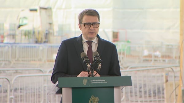 James Browne speaks at the housing plan launch