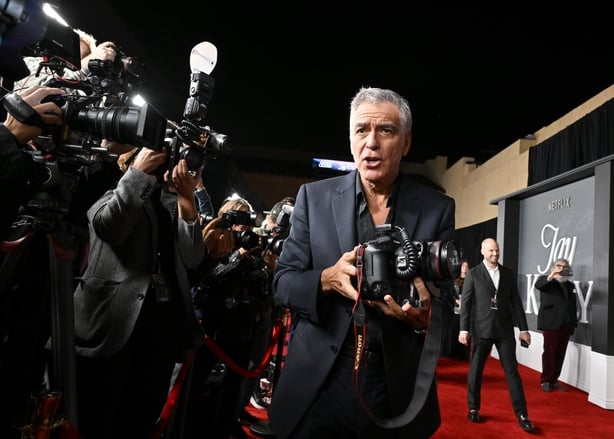 LOS ANGELES, CALIFORNIA - NOVEMBER 11: George Clooney attends the Los Angeles Premiere of Netflix's "Jay Kelly" at The Egyptian Theatre Hollywood on November 11, 2025 in Los Angeles, California. (Photo by Axelle/Bauer-Griffin/FilmMagic)