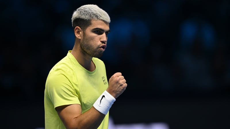 Carlos Alcaraz secured his spot as world number one for the end of the year with an opening-round win in the ATP Finals