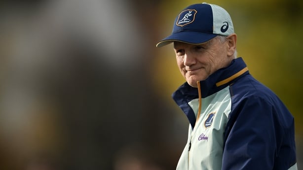 13 November 2025; Head coach Joe Schmidt during a Australia Rugby squad training session at Blackrock College in Dublin. Photo by Brendan Moran/Sportsfile