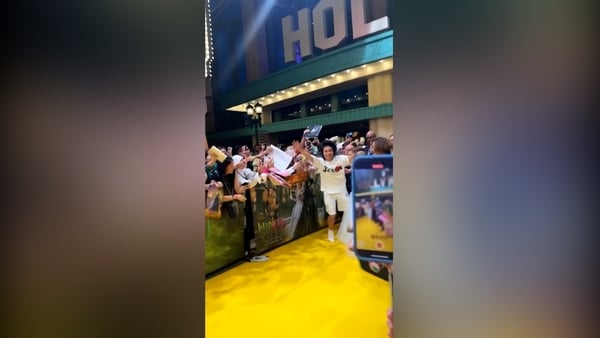 Fan rushes at Ariana Grande at Wicked: For Good premiere in Singapore