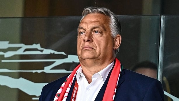 6 September 2025; Prime Minister of Hungary Viktor Orban before the FIFA World Cup 2026 Group F qualifying match between Republic of Ireland and Hungary at the Aviva Stadium in Dublin. Photo by Ben McShane/Sportsfile