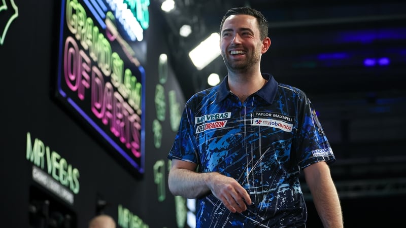 Luke Humphries finished strongly to advance (Image: Kieran Cleeves/PDC)