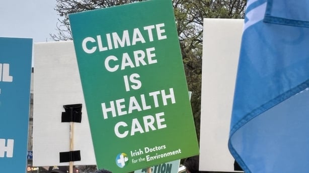 Crowds demonstrate at climate march in Dublin