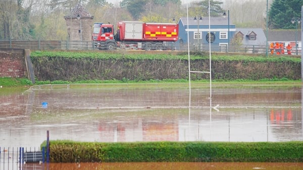 Flood water in Monmouth, as a major incident has been declared in South Wales after "severe and widespread flooding" was brought on by the "devastating" impact of Storm Claudia