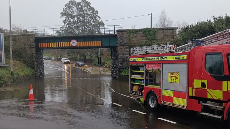 Crews from Wexford fire service and the county council have been responding to the flooding