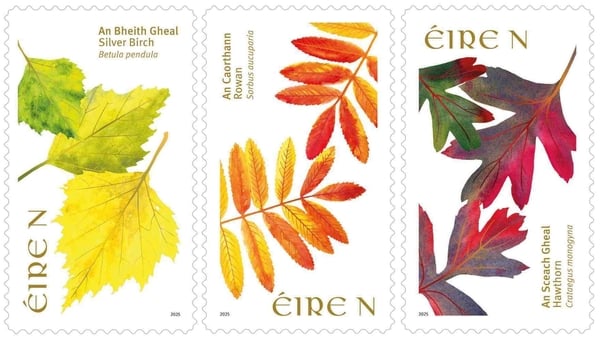 An Post Changing Leaves autumn stamps 2025