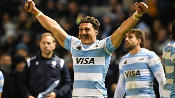 Argentina's Rodrigo Isgro at full time during a Quilter Nations Series match between Scotland and Argentina at Scottish Gas Murrayfield, on November 16, 2025, in Edinburgh, Scotland.