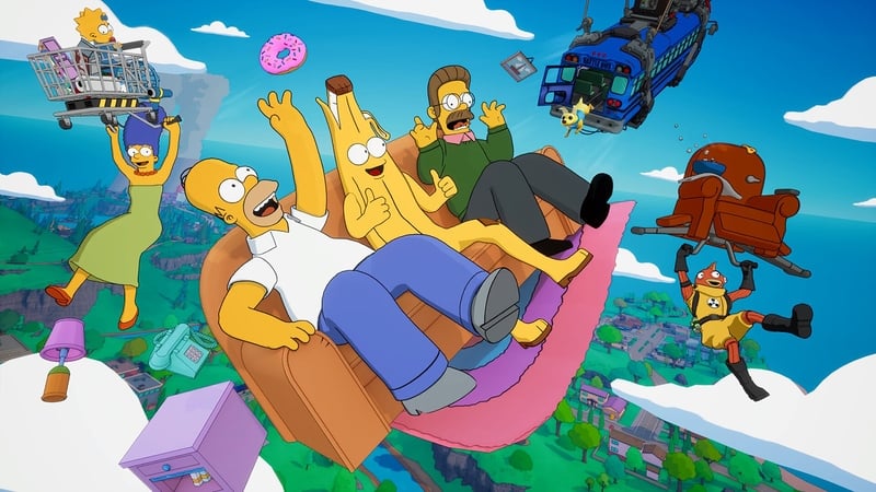 The Simpsons decends onto Fortnite