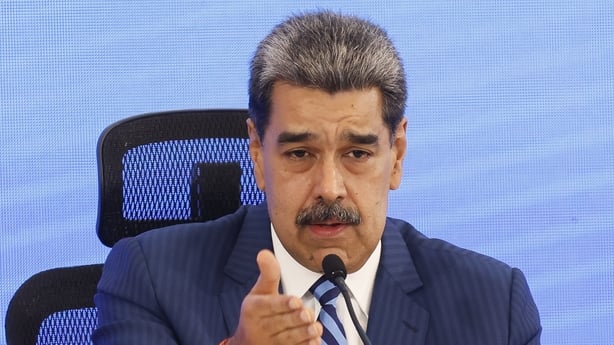 CARACAS, VENEZUELA - NOVEMBER 14: Venezuelan President Nicolás Maduro speaks during a meeting of jurists in defense of international law in Caracas on November 14, 2025. (Photo by Pedro Mattey/Anadolu via Getty Images)