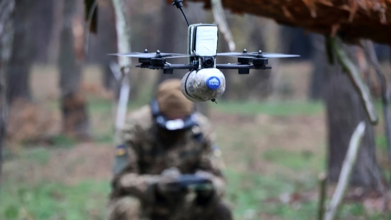 A UAV hovers during a training session of FPV pilots