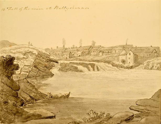 River Erne, Ballyshannon, 1806, watercolour by Richard Colt Hoare (Royal Irish Academy Library)