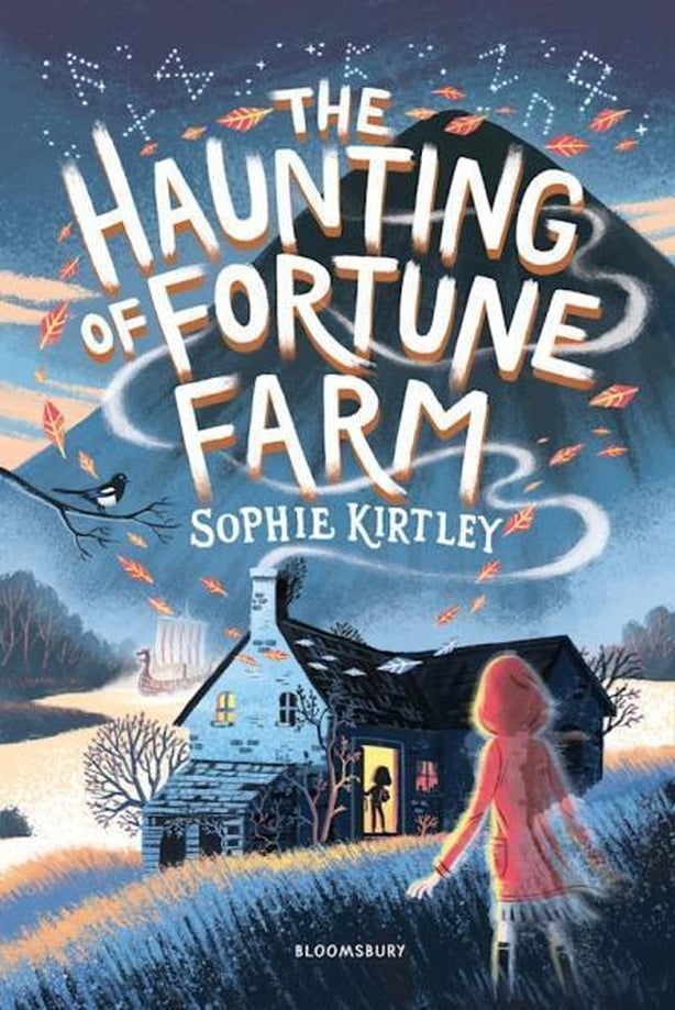 Book cover with a child walkiing towards a house and the text The Haunting of Fortune Farm