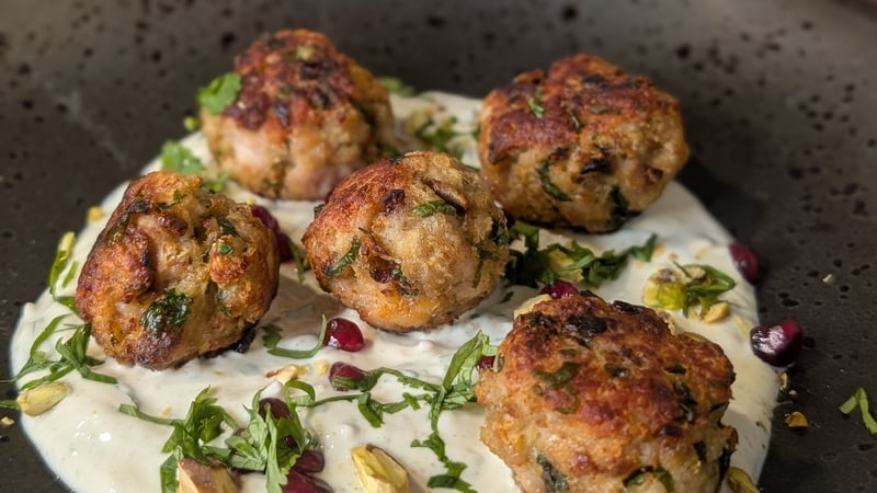 These juicy turkey meatballs are excellent with couscous, flatbreads, or a crisp green salad.