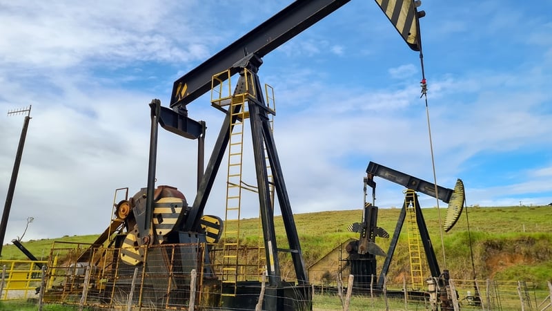 Oil being pumped in a production field (file image)