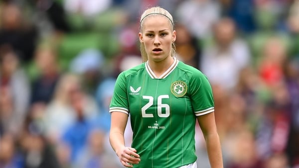 8 April 2023; Tara O'Hanlon of Republic of Ireland during the women's international friendly match between USA and Republic of Ireland at the Q2 Stadium in Austin, Texas, USA. Photo by Stephen McCarthy/Sportsfile