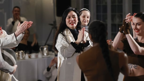 LONDON, ENGLAND - FEBRUARY 22: Edeline Lee walks the runway at the Edeline Lee show during London Fashion Week February 2025 on February 22, 2025 in London, England. (Photo by John Phillips/Getty Images)