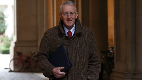 UK Secretary of State for Northern Ireland Hilary Benn arrives at Downing Street