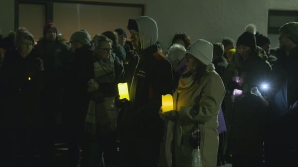 Photos show people gathered in vigil for Louth crash victims