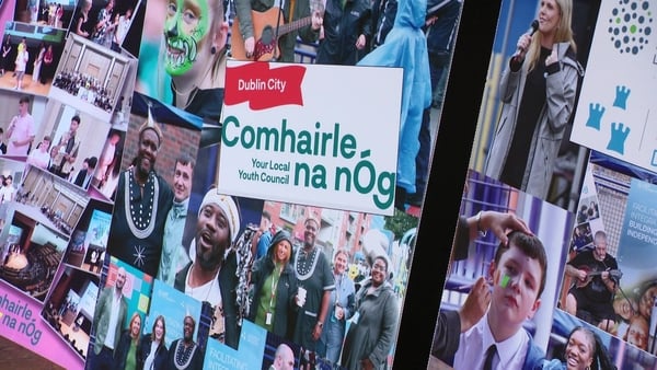 A poster collage with pictures of young and the text Dublin City Comhairle na nÓg