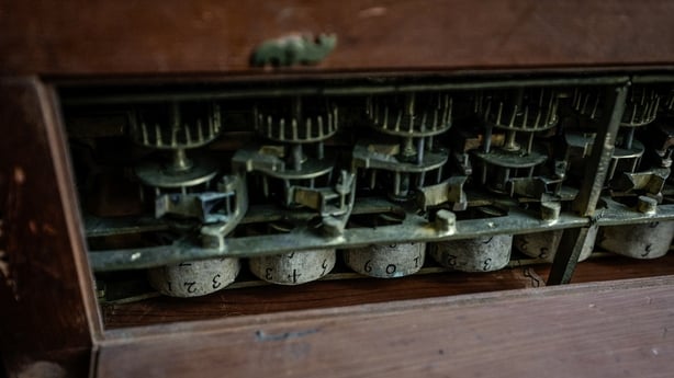 This photograph shows La Pascaline, first mechanical calculating machine