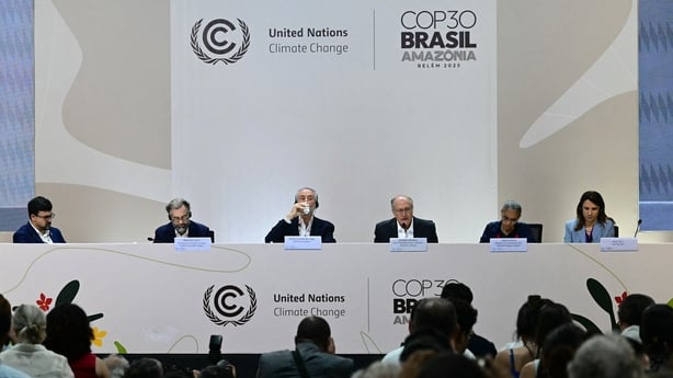 Delegates attend the COP30 climate summit in Brazil