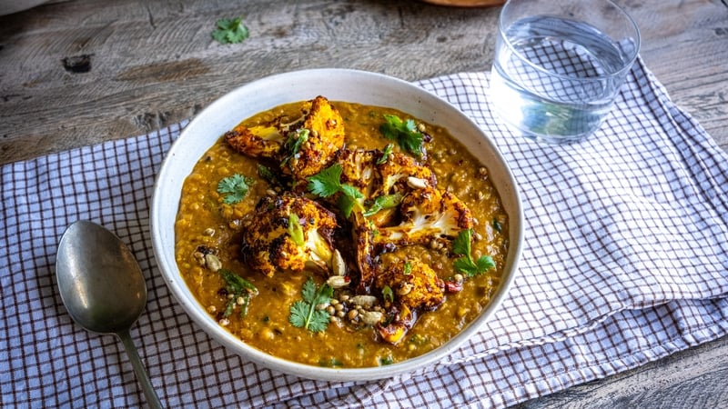 Dahl and Crispy Cauliflower