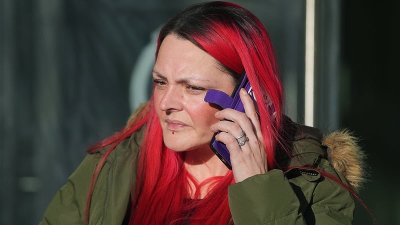 Sandra Barry is pictured as she leaves Dublin District Court