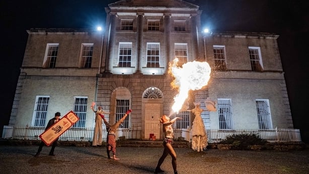 Circus performers and fire breathers