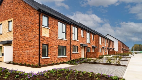 Image of new terraced redbrick housing